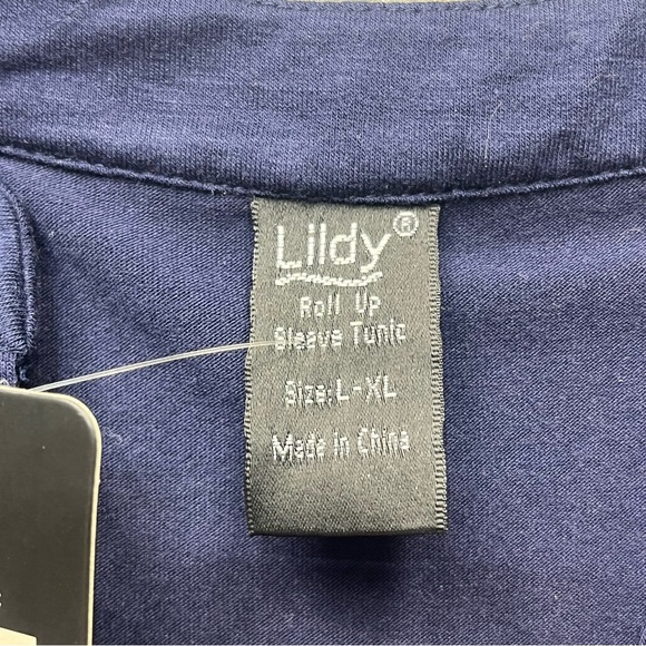 Lildy Roll Up Sleeve Tunic Top - Picture 7 of 11